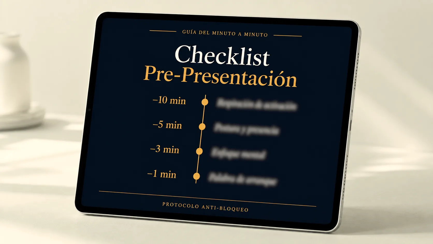Bono 3: Guía del Minuto a Minuto - Checklist Pre-Presentación